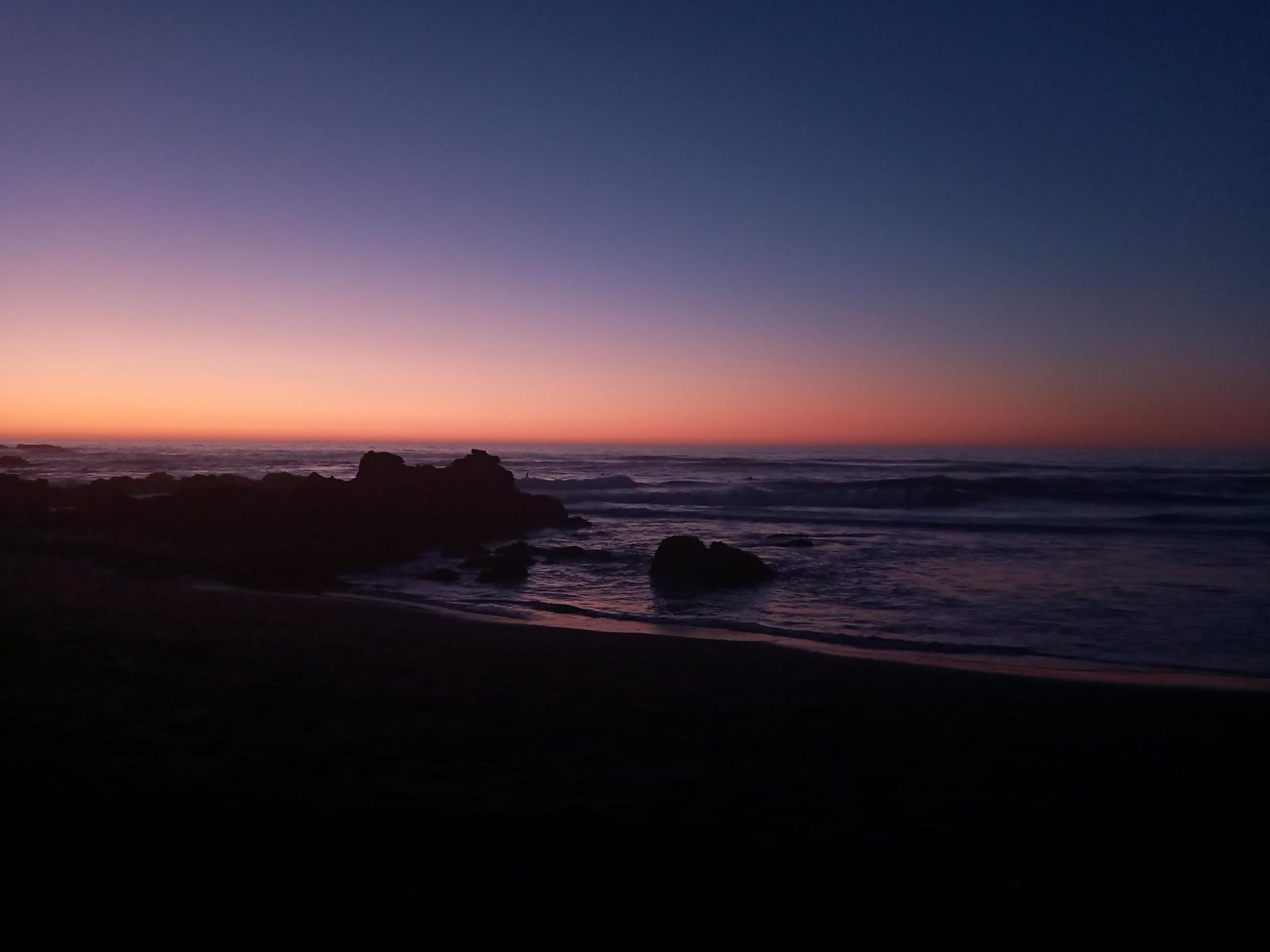 Sunset over the sea in Pichilemu
